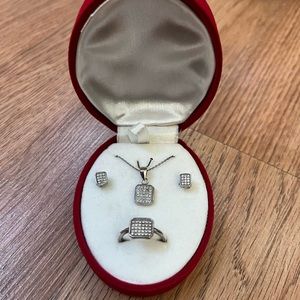Real Sterling Silver Jewelry Set